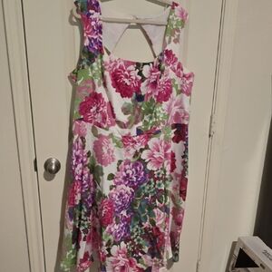 Dress Barn Pink and Purple Sleeveless Sundress